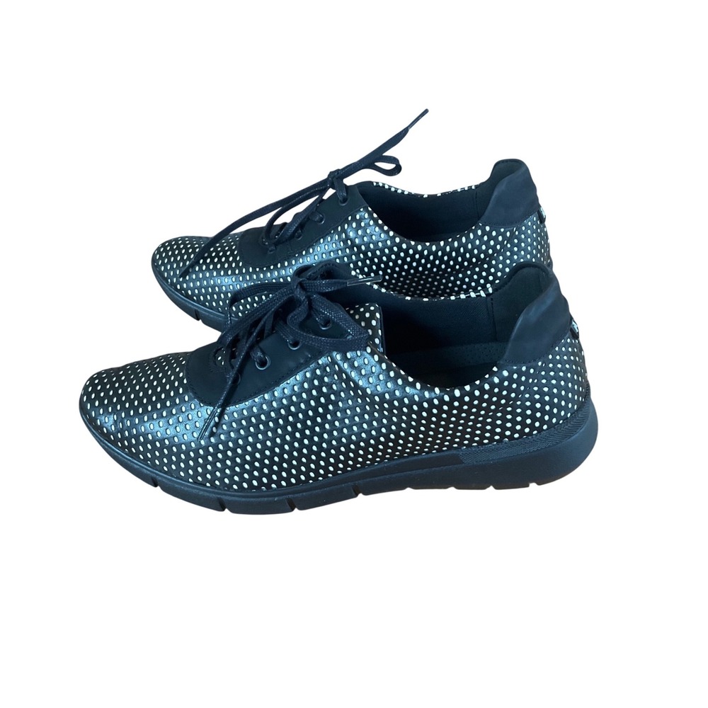 Arcopedico Sneakers Womens 40 Black Polka Dot Comfort Lace Up Walking Shoes‎